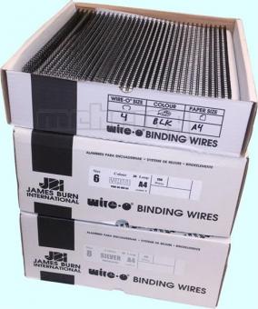 WIRE-O Drahtringe A4, Teilung 3:1 = 34 Schlaufen Nr. 3, 3/16", 5,5 mm -30 Blatt | weiß