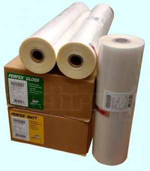 Heißlaminierfolie Perfex PET matt | 75 mic. | 635 mm x 75 m | 58 mm