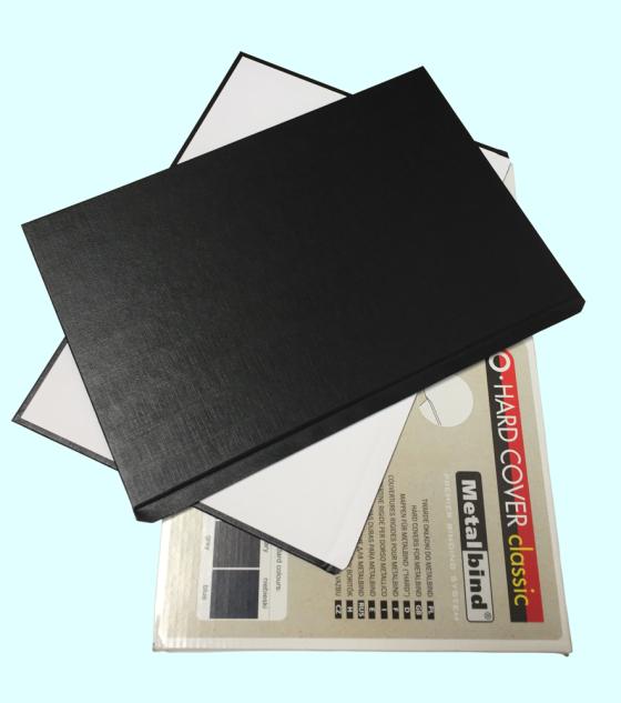 OPUS Hardcoverdeckel classic, Papierbezug in Leinenoptik A4 | dunkelblau